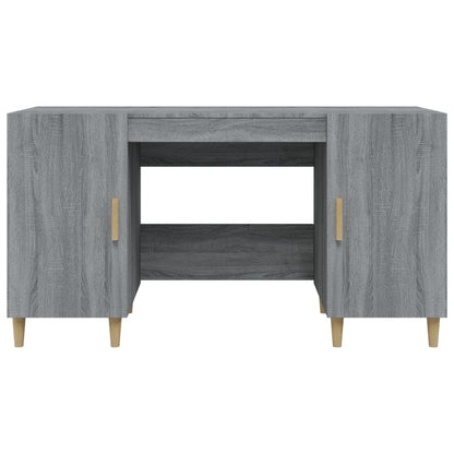 Bureau 140X50X75 Cm Bewerkt Hout Grijs Sonoma Eikenkleurig