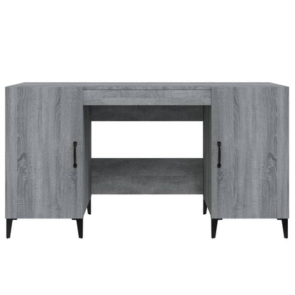 Bureau 140x50x75 cm bewerkt hout grijs sonoma eikenkleurig