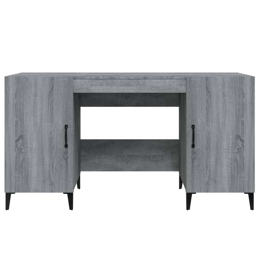Bureau 140x50x75 cm bewerkt hout grijs sonoma eikenkleurig