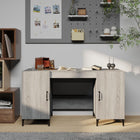 Desk 140x50x75 cm engineered wood grey Sonoma oak effect