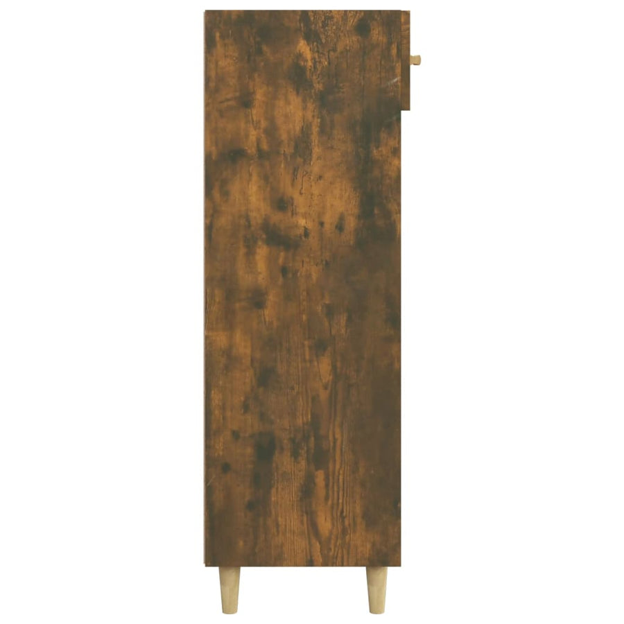 Schoenenkast 60x35x105 cm bewerkt hout gerookt eikenkleurig