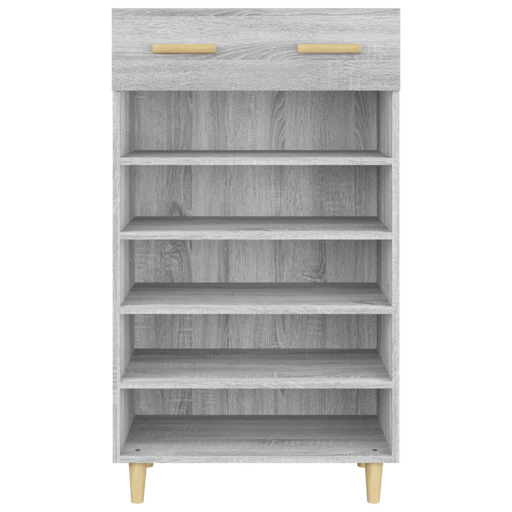 Schoenenkast 60x35x105 cm bewerkt hout grijs sonoma eikenkleur
