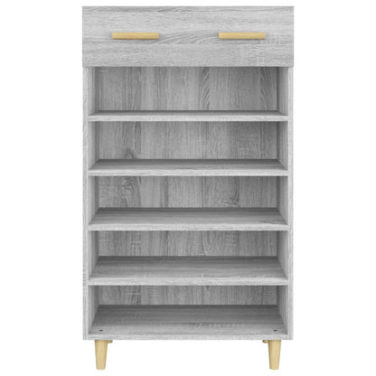 Schoenenkast 60x35x105 cm bewerkt hout grijs sonoma eikenkleur