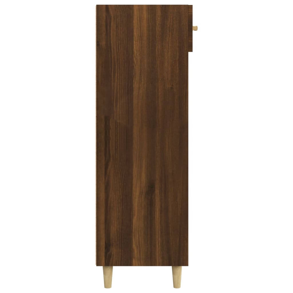 Schoenenkast 60x35x105 cm bewerkt hout bruin eikenkleur