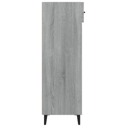 Schoenenkast 60X35X05 Cm Bewerkt Hout Eikenkleur Grijs sonoma