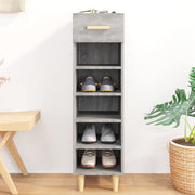 Shoe Cabinet 30x35x105 cm engineered wood gray Sonoma oak color