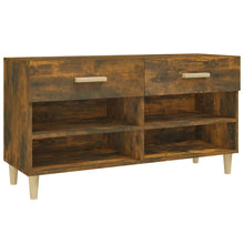 Schoenenkast 02X35X55 Cm Bewerkt Hout Kleurig Gerookt eiken