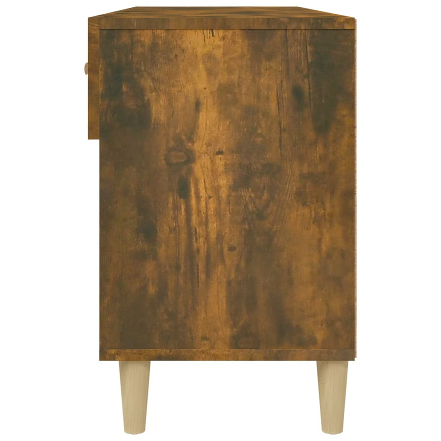 Schoenenkast 02X35X55 Cm Bewerkt Hout Kleurig Gerookt eiken