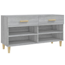 Schoenenkast 02X35X55 Cm Bewerkt Hout Eikenkleur Grijs sonoma