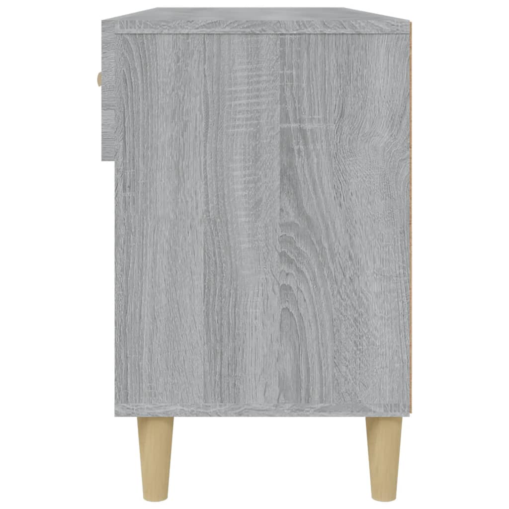 Schoenenkast 02X35X55 Cm Bewerkt Hout Eikenkleur Grijs sonoma