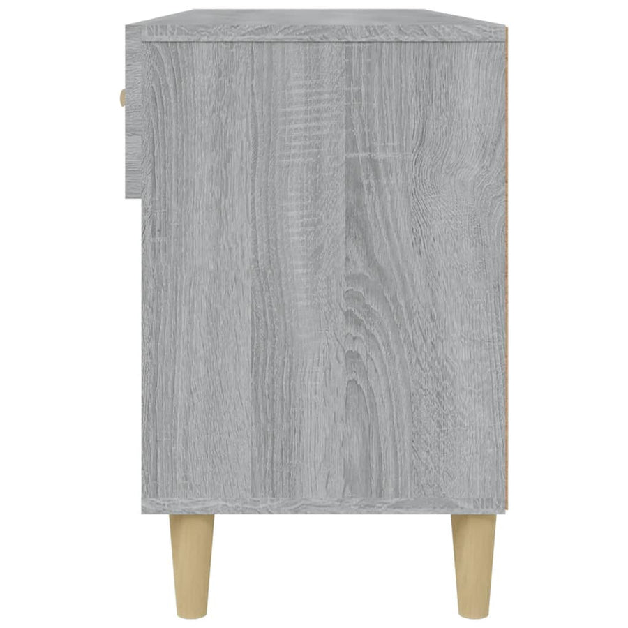 Schoenenkast 02X35X55 Cm Bewerkt Hout Eikenkleur Grijs sonoma