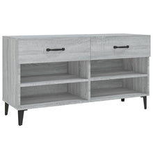 Schoenenkast 02X35X55 Cm Bewerkt Hout Eikenkleur Grijs sonoma