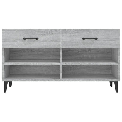 Schoenenkast 02X35X55 Cm Bewerkt Hout Eikenkleur Grijs sonoma