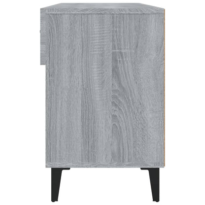 Schoenenkast 02X35X55 Cm Bewerkt Hout Eikenkleur Grijs sonoma