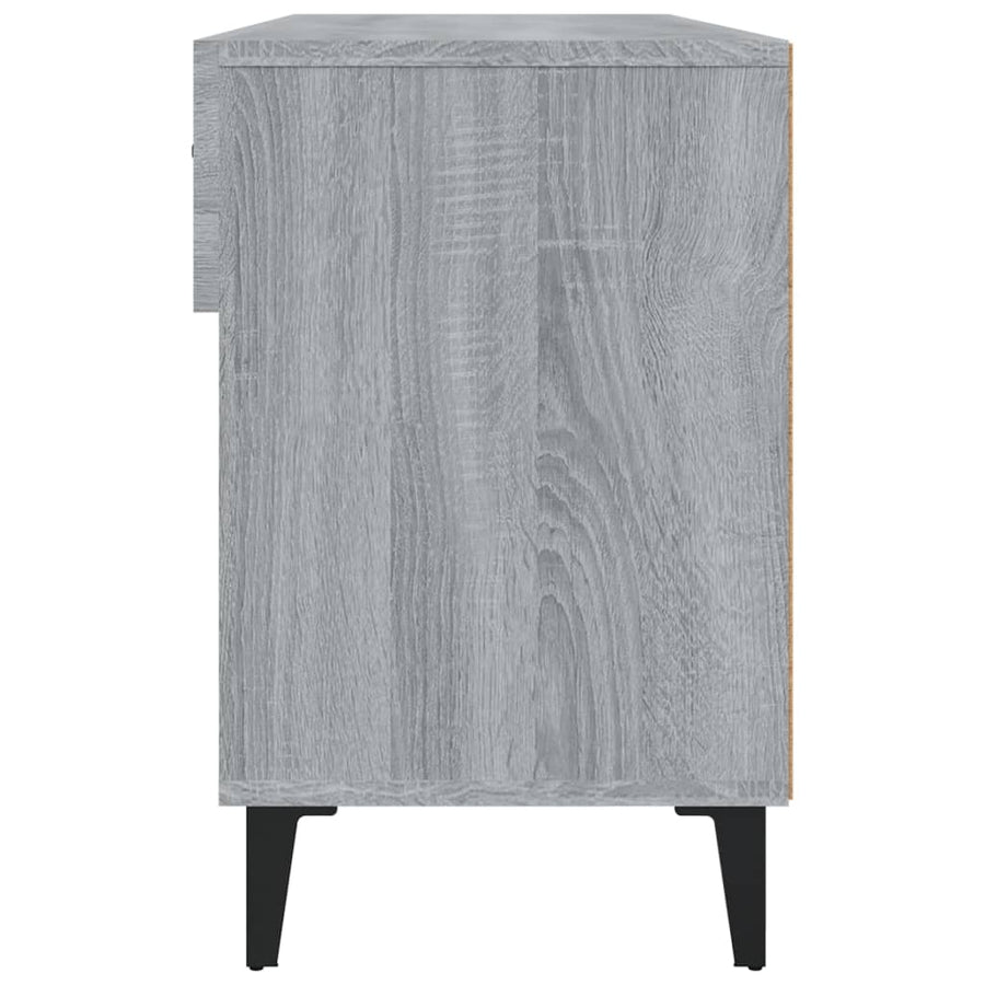 Schoenenkast 02X35X55 Cm Bewerkt Hout Eikenkleur Grijs sonoma
