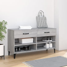 Schoenenkast 02X35X55 Cm Bewerkt Hout Eikenkleur Grijs sonoma