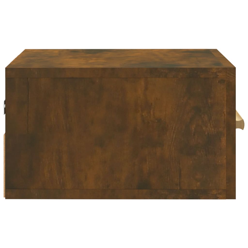 Nachtkastje Wandgemonteerd 35X35X20 Cm Kleurig 1 Gerookt eiken