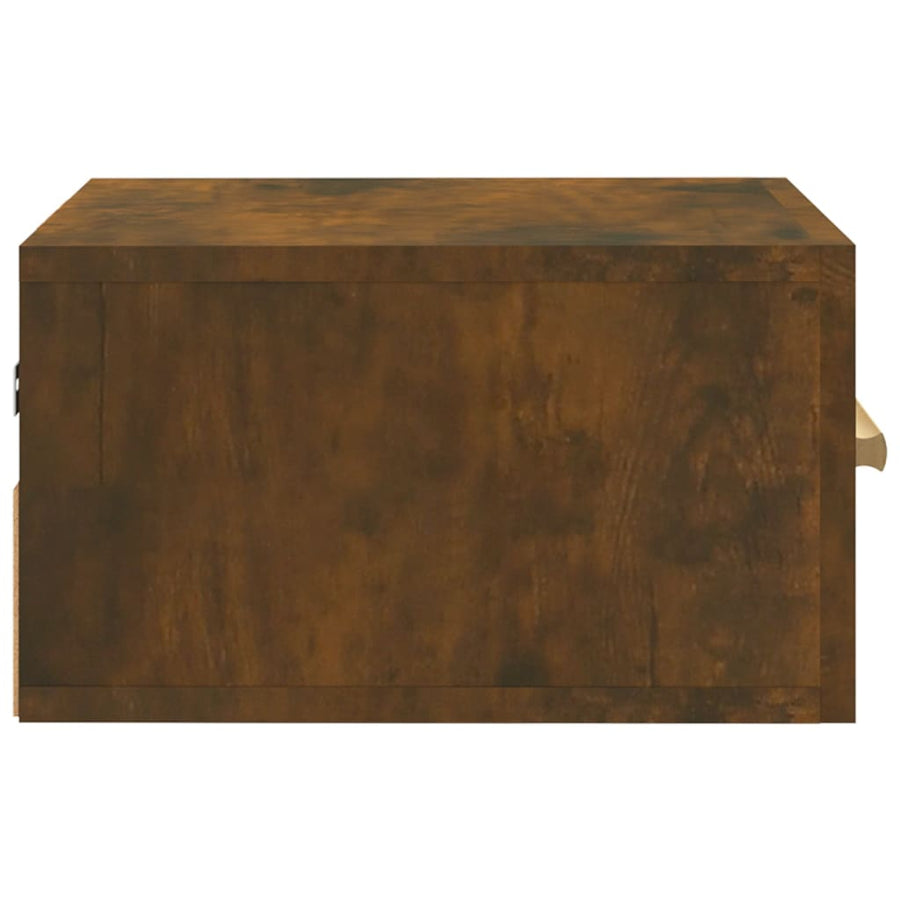 Nachtkastje Wandgemonteerd 35X35X20 Cm Kleurig 1 Gerookt eiken