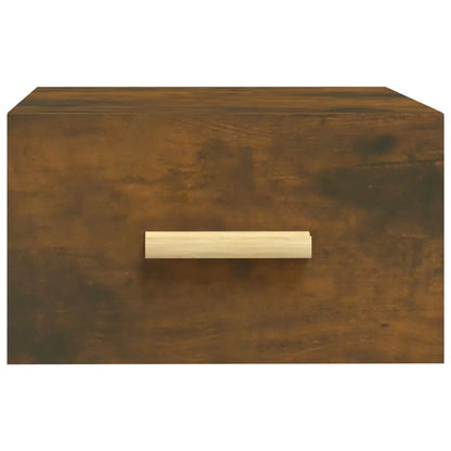 Nachtkastjes 2 St Wandgemonteerd 35X35X20 Cm Gerookt Eikenkleur