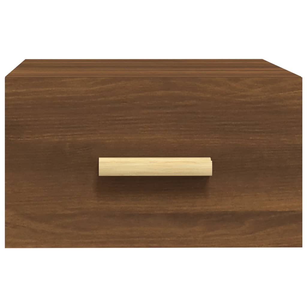 Nachtkastjes 2 St Wandgemonteerd 35X35X20 Cm Bruin Eikenkleur