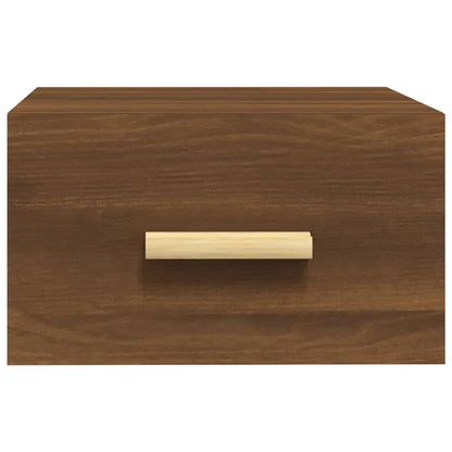 Nachtkastjes 2 St Wandgemonteerd 35X35X20 Cm Bruin Eikenkleur