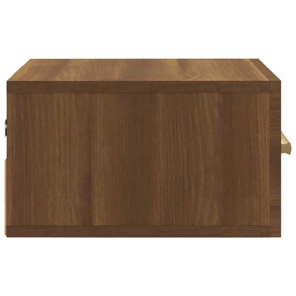 Nachtkastjes 2 St Wandgemonteerd 35X35X20 Cm Bruin Eikenkleur