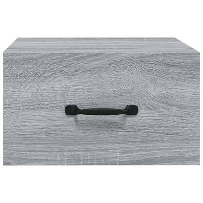 Nachtkastje Wandgemonteerd 35X35X20 Cm Grijs Sonoma Eikenkleur