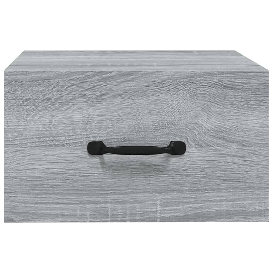 Nachtkastje Wandgemonteerd 35X35X20 Cm Grijs Sonoma Eikenkleur