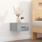 Wall-mounted nightstand 35x35x20 cm grey Sonoma oak effect