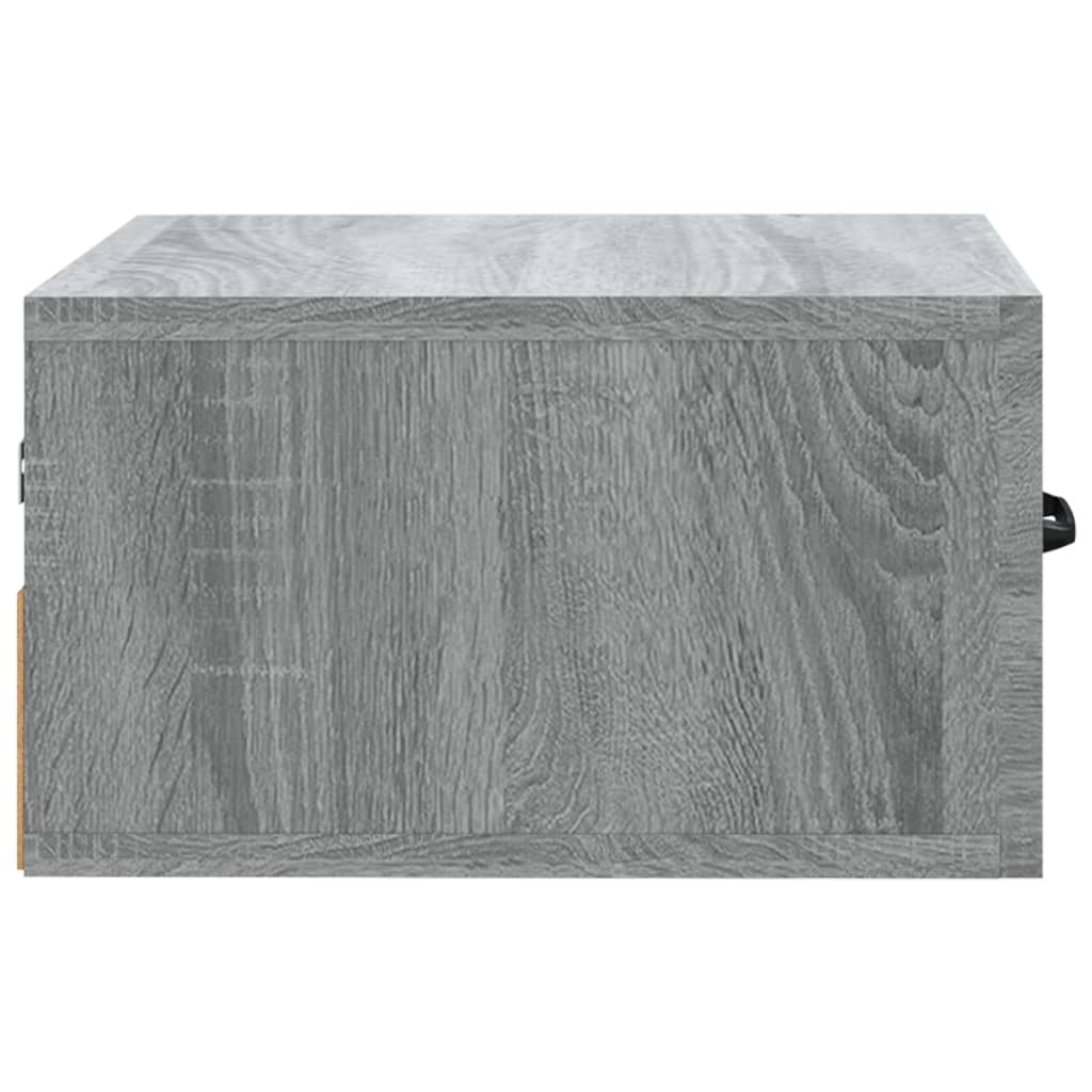 Nachtkastjes 2 St Wandgemonteerd 35X35X20 Cm Grijs Sonoma Eiken