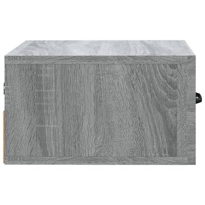 Nachtkastjes 2 St Wandgemonteerd 35X35X20 Cm Grijs Sonoma Eiken