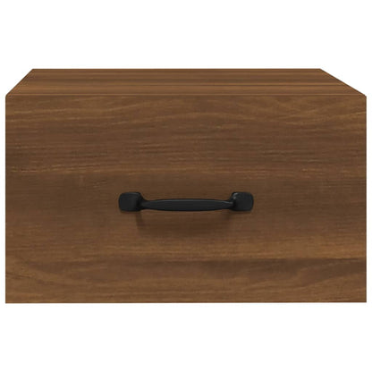 Nachtkastjes 2 st wandgemonteerd 35x35x20 cm bruin eikenkleur