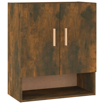Wandkast 60X31X70 Cm Bewerkt Hout Gerookt Eikenkleurig