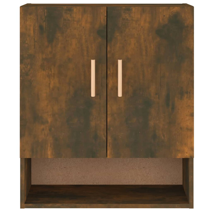 Wandkast 60X31X70 Cm Bewerkt Hout Gerookt Eikenkleurig