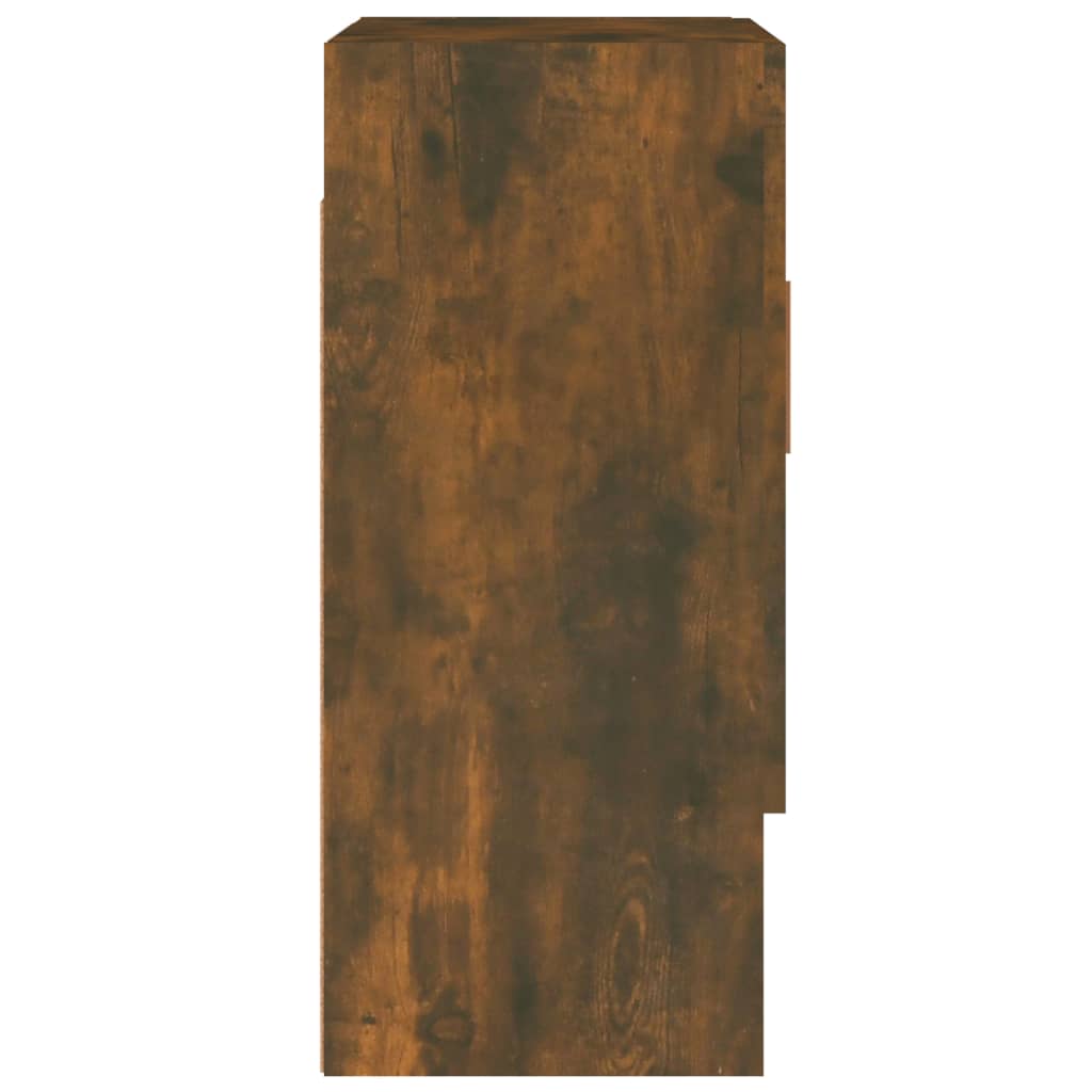 Wandkast 60X31X70 Cm Bewerkt Hout Gerookt Eikenkleurig