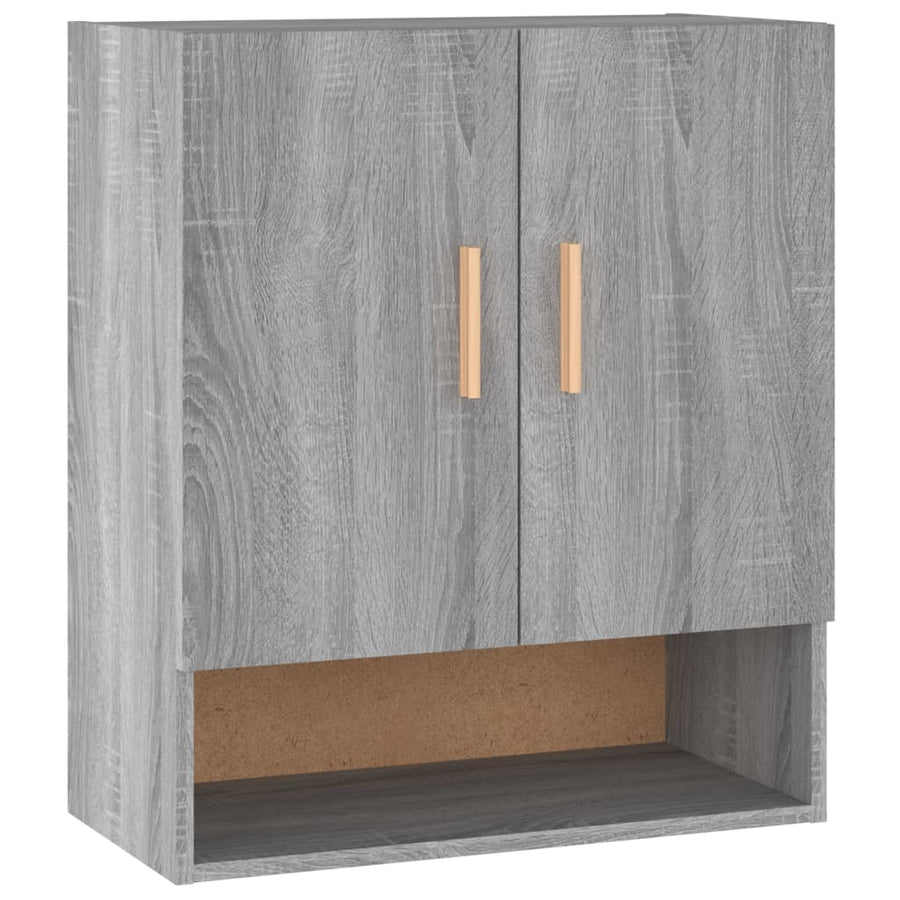 Wandkast 60X31X70 Cm Bewerkt Hout Grijs Sonoma Eikenkleurig