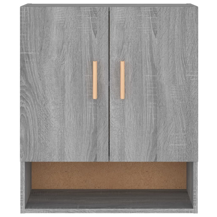 Wandkast 60X31X70 Cm Bewerkt Hout Grijs Sonoma Eikenkleurig