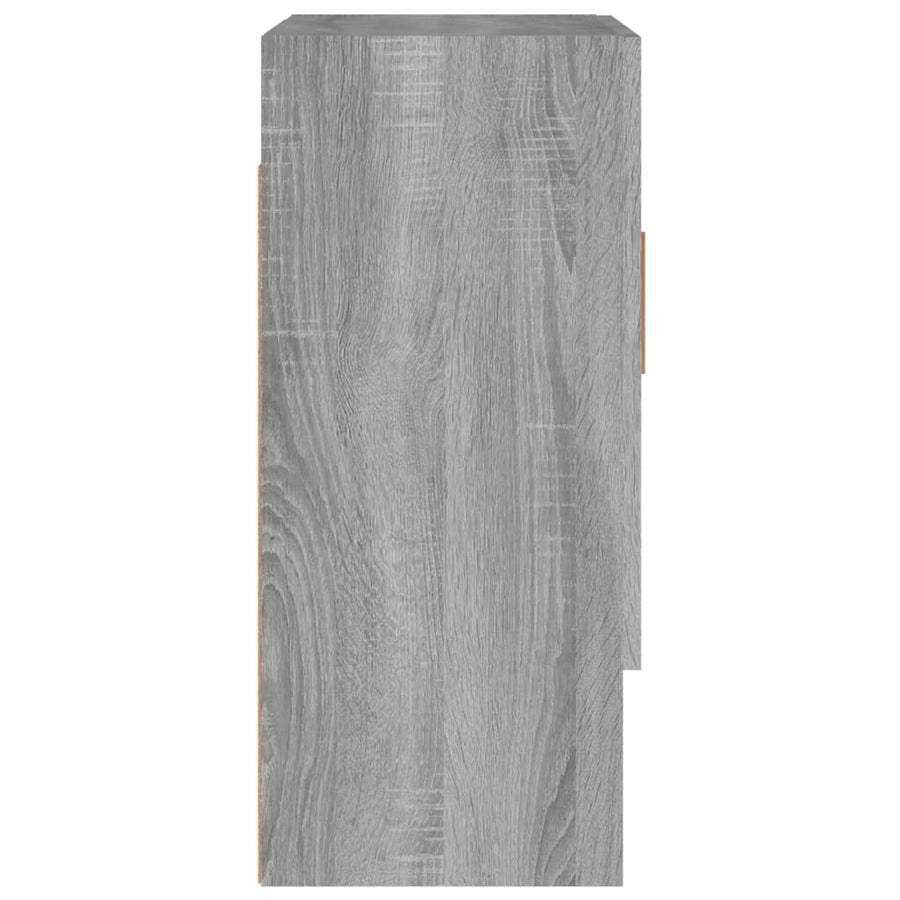 Wandkast 60X31X70 Cm Bewerkt Hout Grijs Sonoma Eikenkleurig