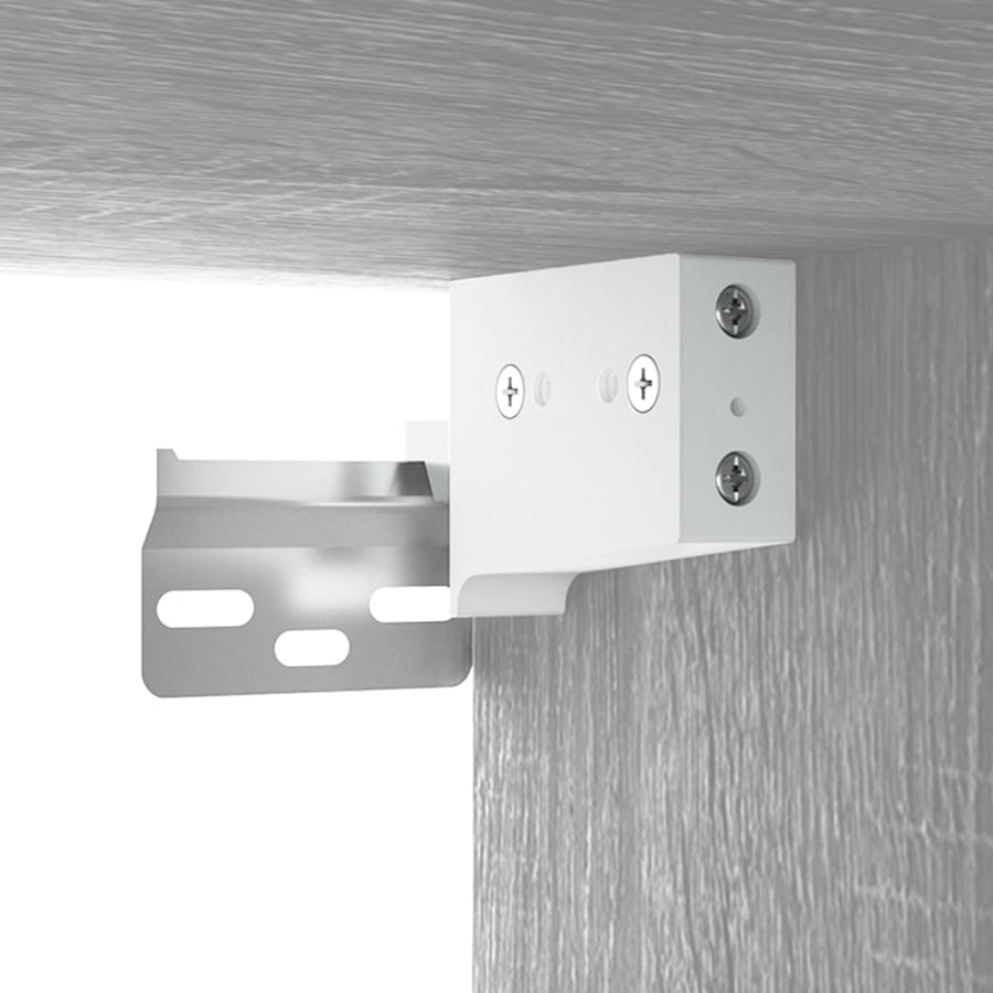 Wandkast 60X31X70 Cm Bewerkt Hout Grijs Sonoma Eikenkleurig