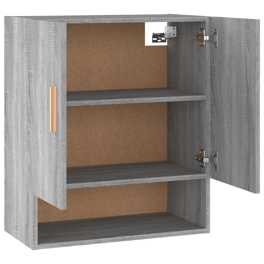 Wandkast 60X31X70 Cm Bewerkt Hout Grijs Sonoma Eikenkleurig