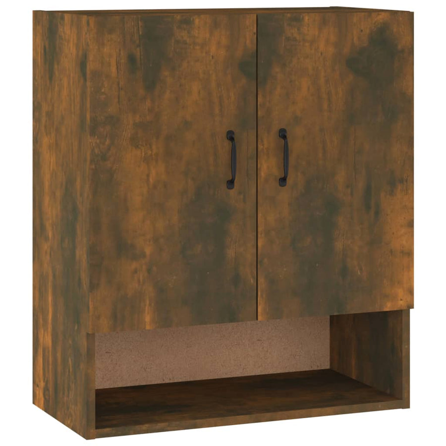 Wandkast 60X31X70 Cm Bewerkt Hout Gerookt Eikenkleurig