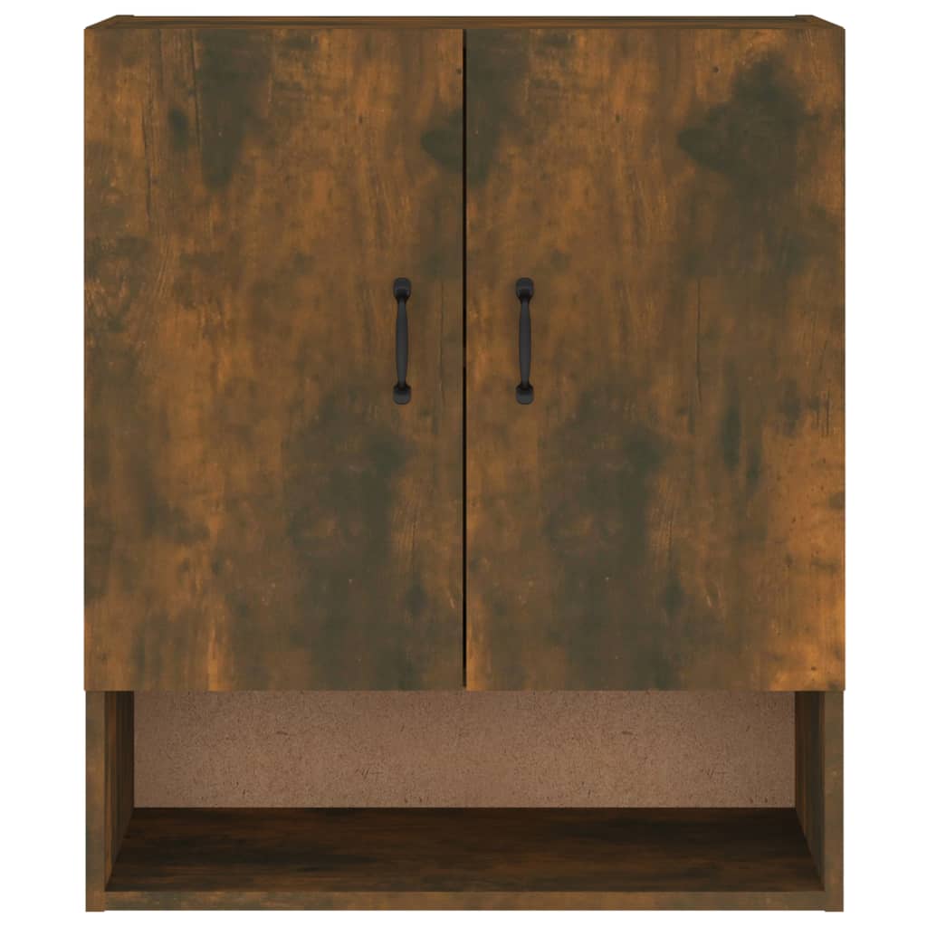 Wandkast 60X31X70 Cm Bewerkt Hout Gerookt Eikenkleurig