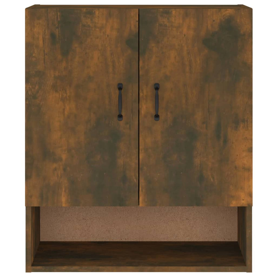 Wandkast 60X31X70 Cm Bewerkt Hout Gerookt Eikenkleurig