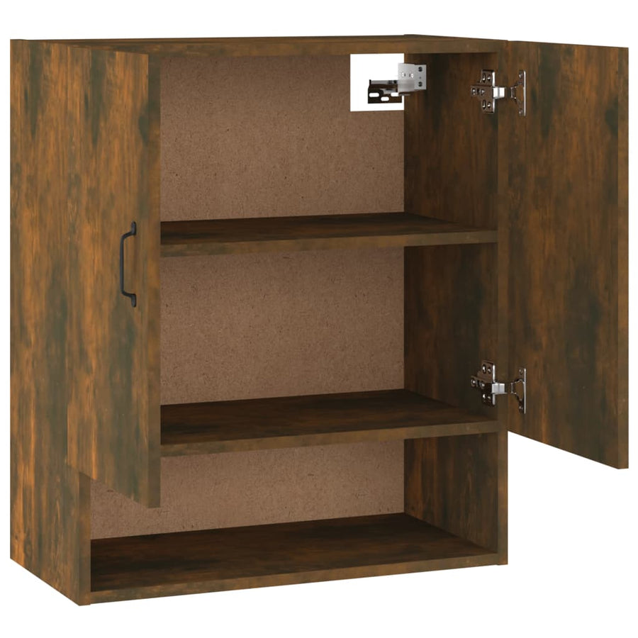 Wandkast 60X31X70 Cm Bewerkt Hout Gerookt Eikenkleurig