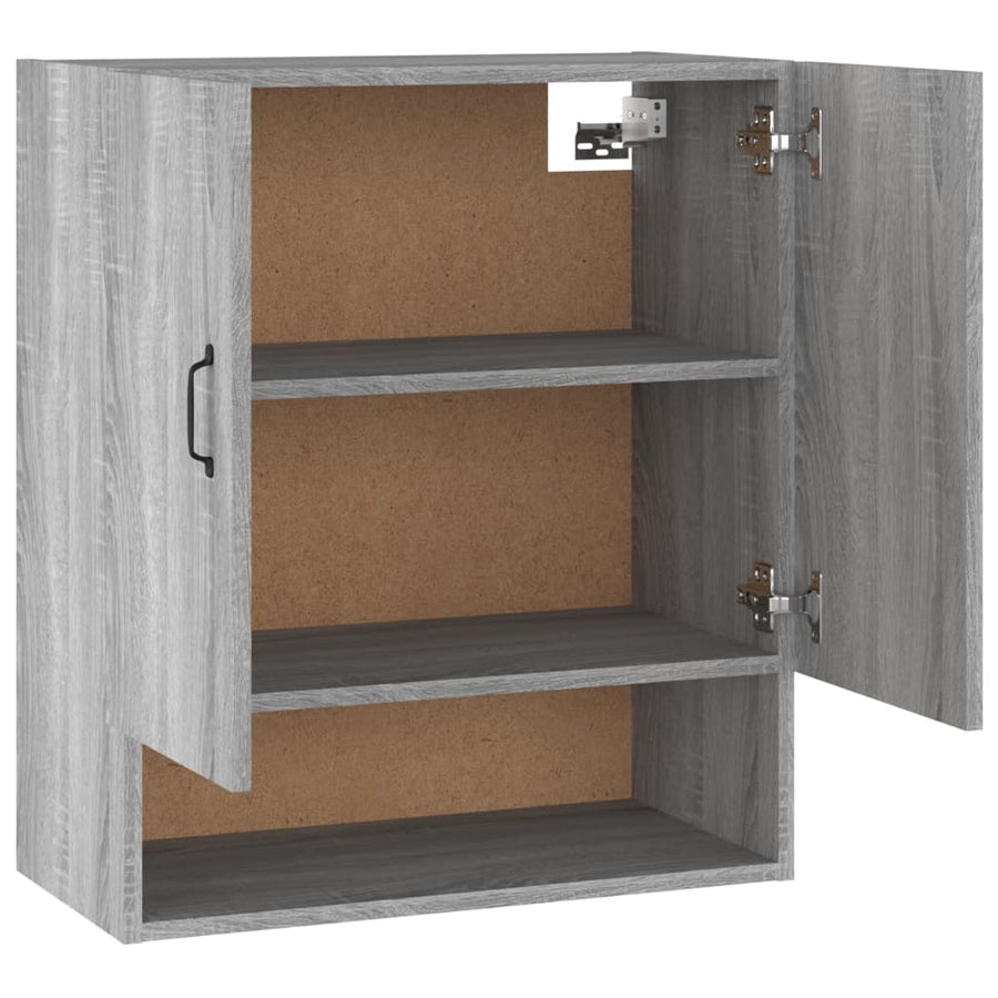 Wandkast 60X31X70 Cm Bewerkt Hout Grijs Sonoma Eikenkleurig