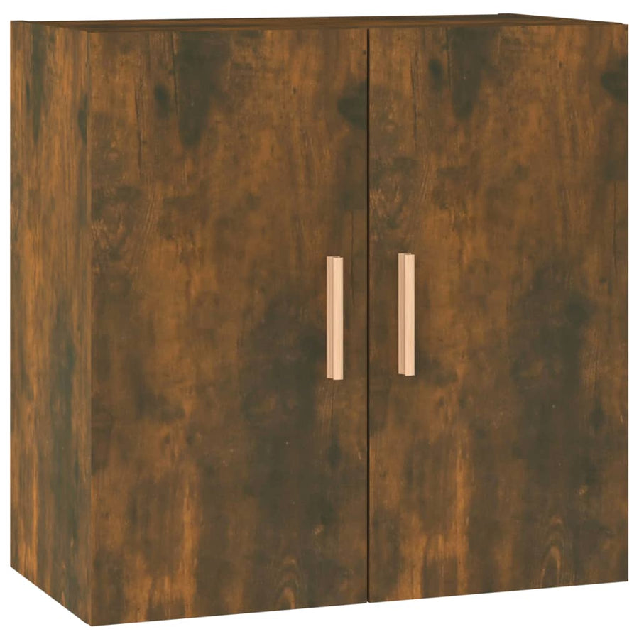 Wandkast 60X30X60 Cm Bewerkt Hout Gerookt Eikenkleurig