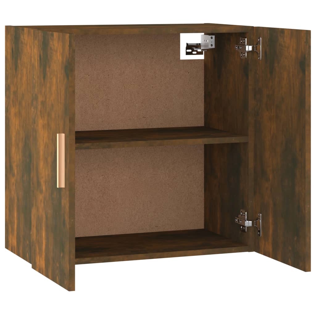 Wandkast 60X30X60 Cm Bewerkt Hout Gerookt Eikenkleurig