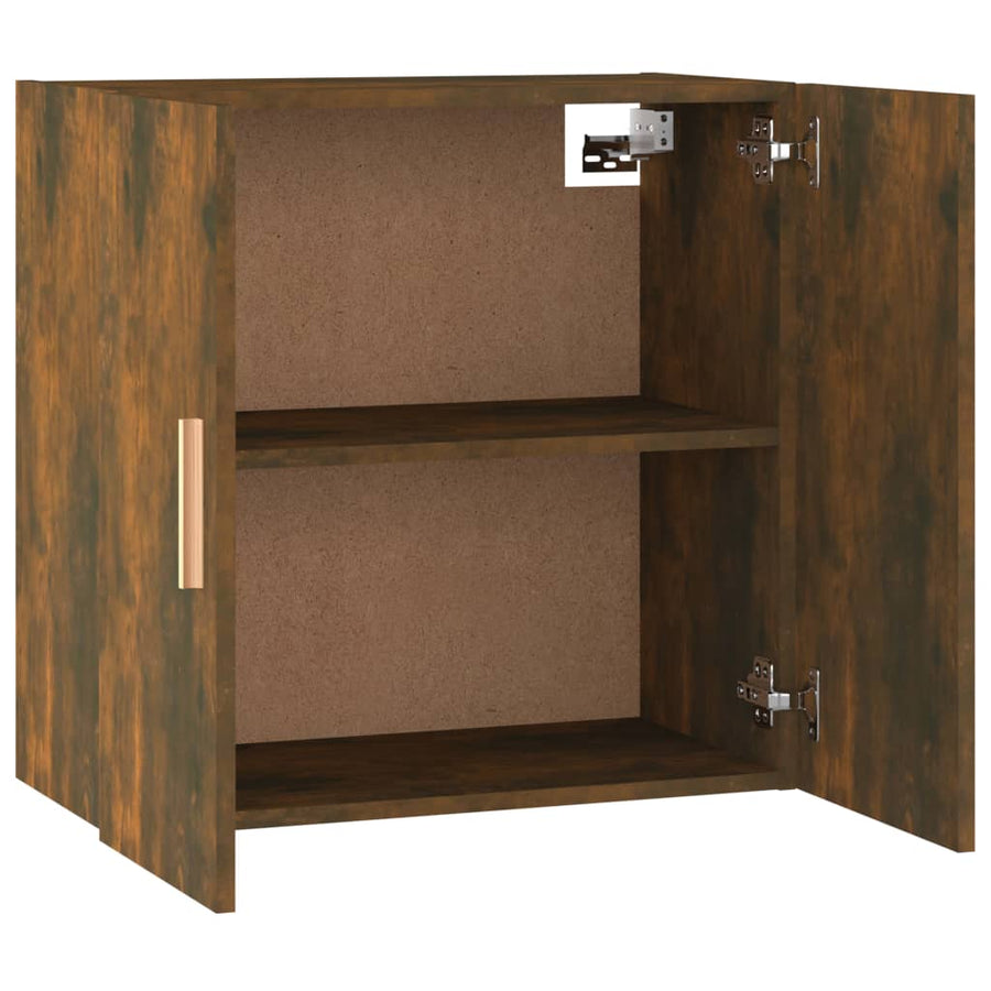 Wandkast 60X30X60 Cm Bewerkt Hout Gerookt Eikenkleurig