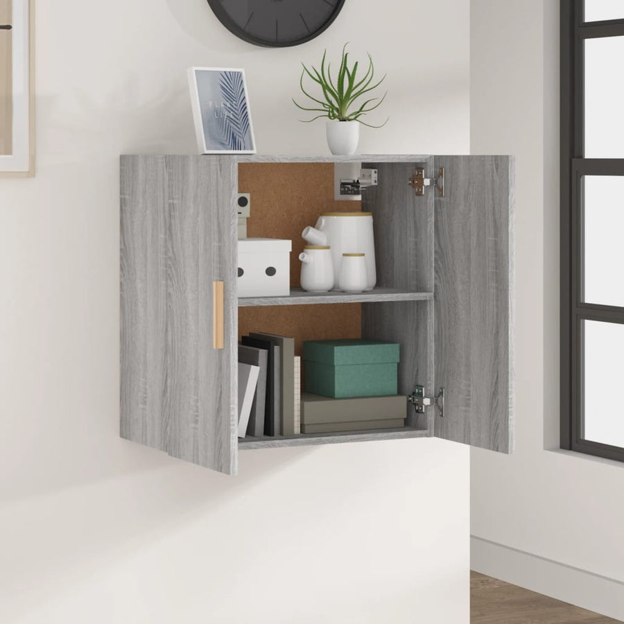 Wandkast 60X30X60 Cm Bewerkt Hout Grijs Sonoma Eikenkleurig
