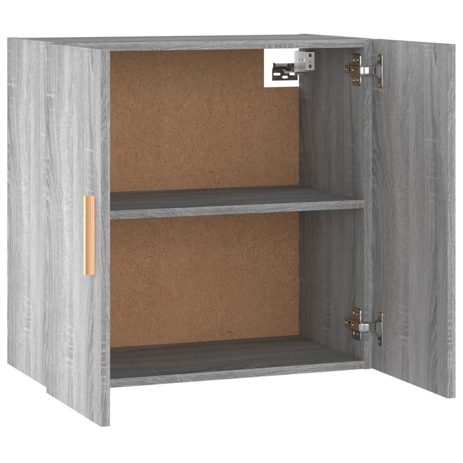 Wandkast 60X30X60 Cm Bewerkt Hout Grijs Sonoma Eikenkleurig